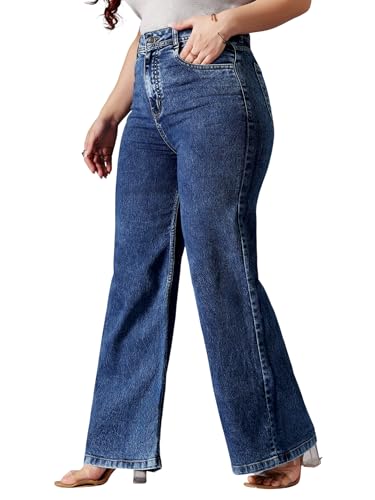 Image of Miss Chase A+ Women's Bootcut High Rise Regular-Length Stretchable Denim Shaping Jeans