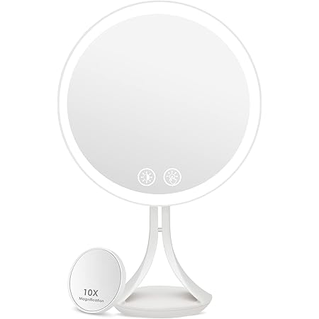 Famihomii Kosmetikspiegel Mit Beleuchtung - 30X/1X Vergrößernd Mit 3 Farblicht