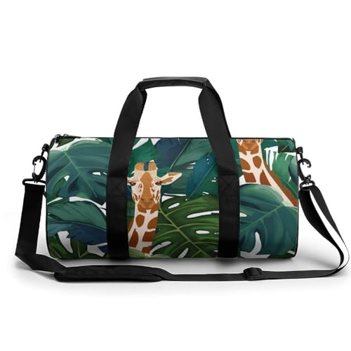 Sac de sport palmier girafe sac week-end idéal gym voyage randonnée