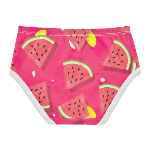Cartoon Watermelon Slices Pink Panties Little Girl Toddler Girls Underwear Cotton Fun Kids Briefs Undies 2t2