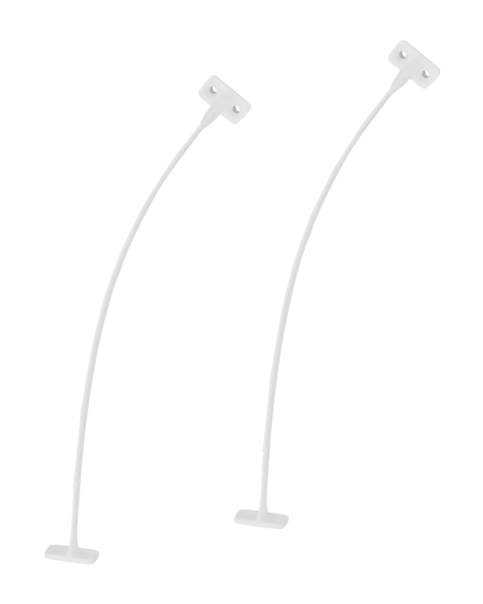 Gedotec Flap Holder Plastic White | H3951 | Pack of 2 Flap Holder Hinges | 200 mm | Folding Hinge Modern | Flap Rope for Cabinet Doors and Bar Compartments | Flap Support Foldable
