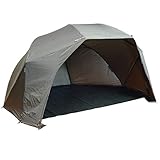  Sonik SK-TEK 60\' Brolly Angelschirmzelt - Schirmzelt für Karpfenangler - Angelschirm 2,40 m Durchmesser inklusive Storm Poles 26\' mit Schnellverschluss