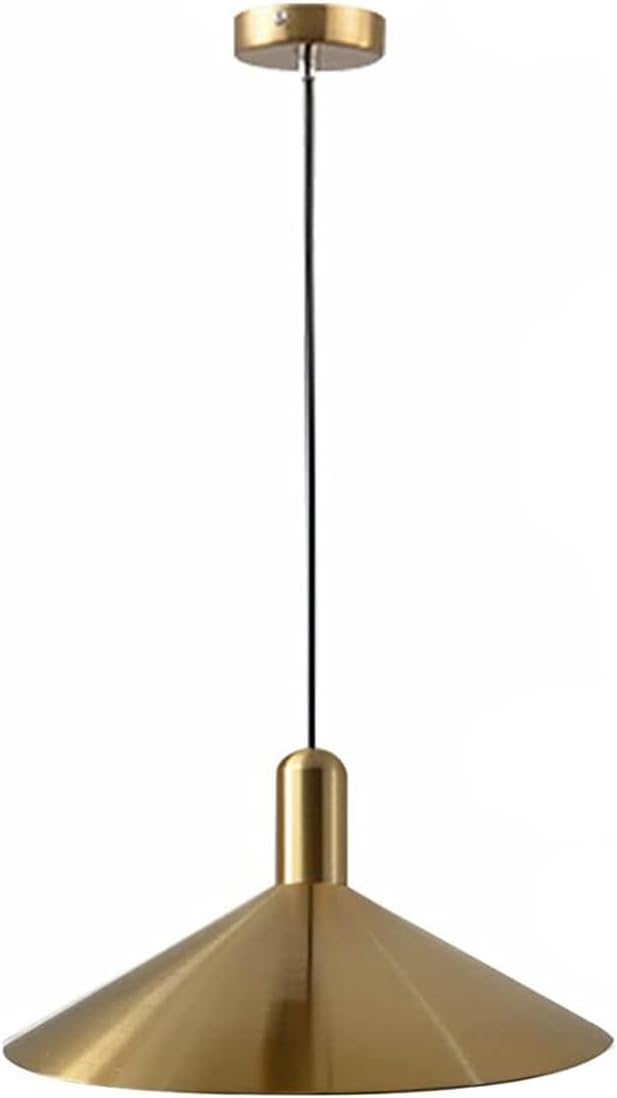 Vintage Industrial Pendant Light Fixtures 13.8 inch Gold Metal with Gold Socket Hanging Lamp for Kitchen Island Dining Room Restaurant Loft Hallway Coffee Bar