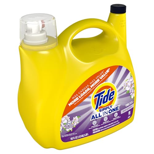 Image of Tide Simply Clean & Fresh Liquid Laundry Detergent, Berry Blossom Scent, 138 Loads, 182 fl oz