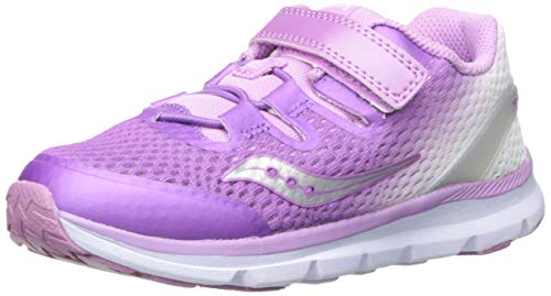 Saucony Unisex-Kid's Baby Freedom Iso Sneaker, Purple/White, 105 Wide Us Little Kid #TOP13