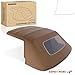 A-Premium Brown Convertible Soft Top Compatible with Ford Mustang 1983-1993, Convertible, with Plastic Window