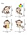 32Pcs Monkey Cupcake Toppers -Monkey Cupcake Decorations fit for Girls Boys Cake Decoration,animal theme Birthday Party Supplies