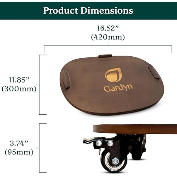 Gardyn Studio Dolly (a Rolling Cart Designed to Make Your Hydroponics Growing System Kit & Indoor Garden Tower Mobile) Easily Move Your Throughout Your Home While Protecting Your Floors