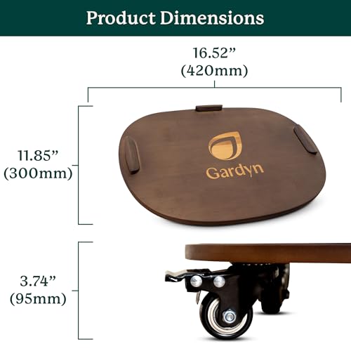 Gardyn Studio Dolly (a Rolling Cart Designed to Make Your Hydroponics Growing System Kit & Indoor Garden Tower Mobile) Easily Move Your Throughout Your Home While Protecting Your Floors