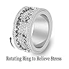 Bague Anneau Rotatif Filles, Bague Anti Stress Femme Acier Inoxydable, Fidget Fing Anxiety Spinner Ring avec Coffret Cadeau pour Homme, Soulagement du Stress #2