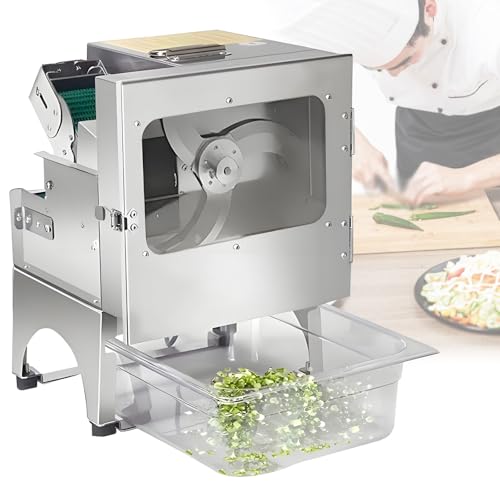 Cortadora eléctrica de verduras comercial con banda transportadora
