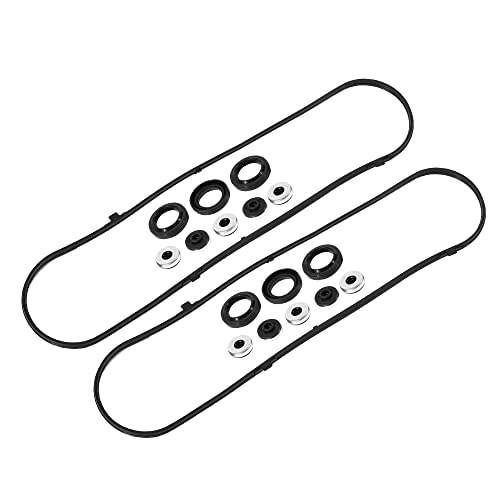 Image of X AUTOHAUX VS50607R Valve Cover Gasket for Honda Odyssey 2005-2009 for Honda Accord 2006-2007 Rubber Black 2 Set