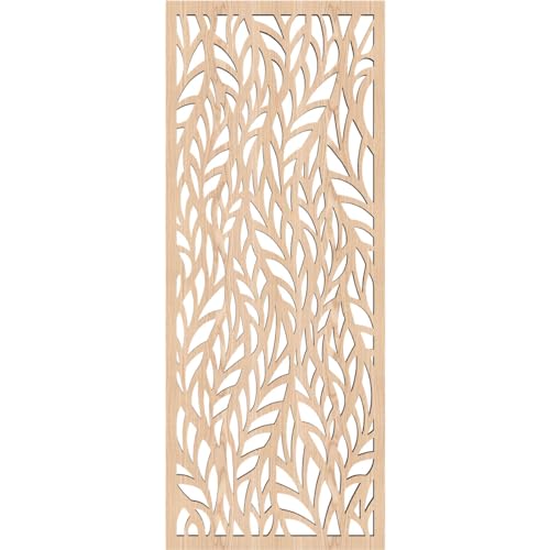 Image of Ortonville Decorative Pierced Fretwork Wood Wall Panels, 9 3 /8 inchW x 24 3 /8 inchH x 3 /8 inchT, Red Oak