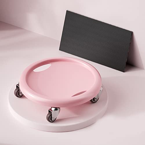 Akozon Slider AB Workout Disco Deslizante Herramienta de Entrenamiento Abdominal con 4 Rodillos para Gimnasio en Casa Negro Accesorios Profesionales para Uso (Pink)