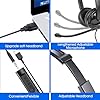 USB Headset with Microphone for PC Laptop, Adjustable Noise Cancelling Business Office Headsets, 2.5M Length Headphones with In-Line Control #5