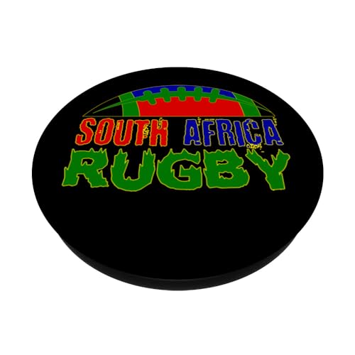 South Africa Rugby Jersey Kids Mens Fan South Africa Rugby PopSockets Swappable PopGrip, Black - Image 2