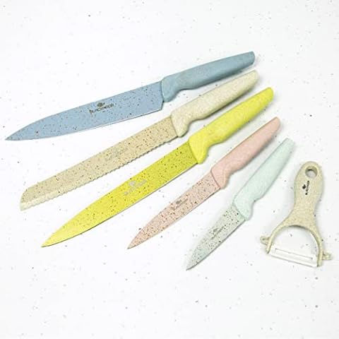 Blackmoor Home 5 Piece Knife Set with Peeler Cover