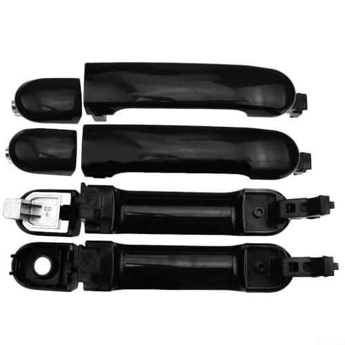 Poignée de porte Nissan Versa 2007-2012 noire ou argent 82641EL12A kit de 4 pièces avant arrière