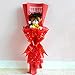 Ksnrang Graduazione Bouquet Bears Dottorato Accoppiamento Carta Bear Cartoon Bouquet Bouquet Bambola Fiore Creativo Laurea Regalo Singolo Fiore-Grande Rosso