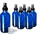 Blue Glass Spray Bottles (4oz) - 6 pack - Small Empty Bottle for Essential Oils and Cleaning Solutions Mist
