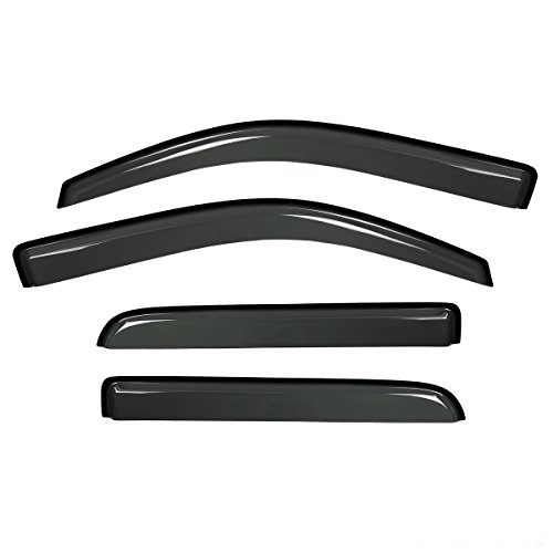 Gevog 4-Piece Side Window Deflector Original Window Visors Replacement For 2009-2014 F-150 Supercrew (Crew Cab) Sun Rain Guard Visor #TOP1