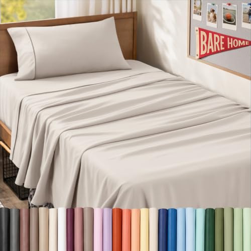 Bare Home Twin XL Sheet Set - 1800 Ultra-Soft (Twin XL, French Linen)