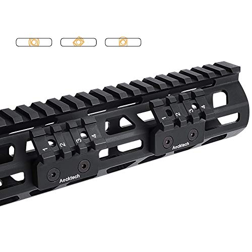 image for Aecktech 2 Sets Compatible Mloks/Keymods 45 Degree Offset Light/Optic 