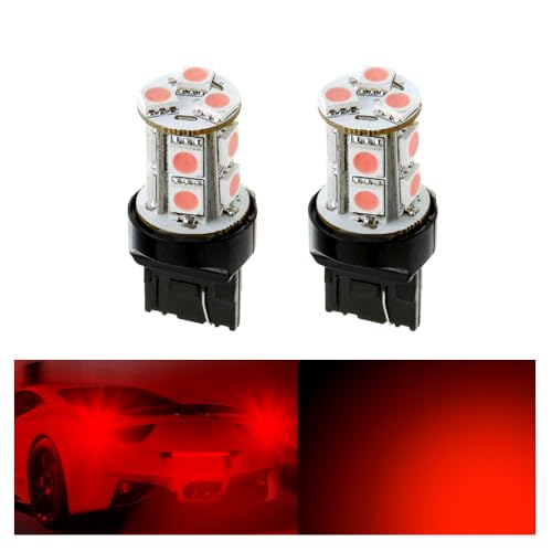 OtpOutopa T20 7443 7440 BA15S 992 7441 7444 W21W LED Bulbs Brake Lights 5050 13SMD For Driving Lights Tail Brake Lights Backup Reverse Turn Signal Lights Daytime Running Lights (7440-Red,2PCS)
