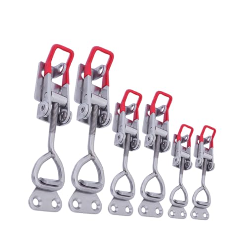 jojofuny 6pièces Serrures à Levier Réglables Métal Pinces De Verrouillage Robustes Pour Portes Armoires Caisses Outils Professionnels De Serrage