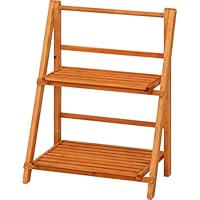 Amazon｜不二貿易 2段ラック 幅34cm 折りたたみ ナチュラル 50620