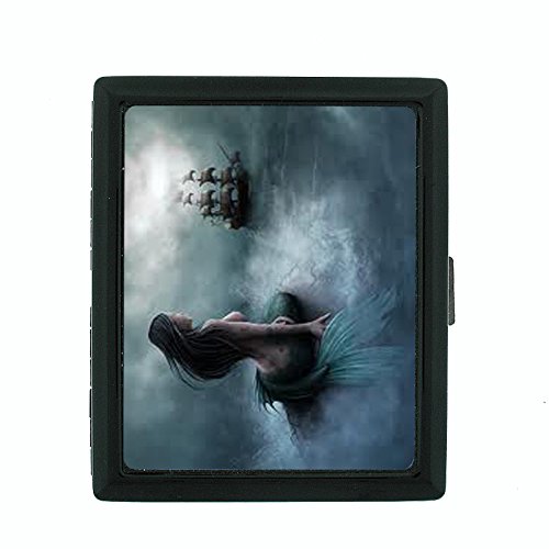 Amazon.com: Mermaid D3 Small Black Metal Cigarette Case Aquatic Creature  Fantasy Folklore : Clothing, Shoes & Jewelry