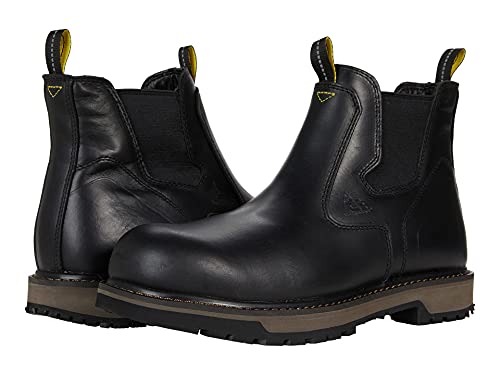 ACE Work Boots Firebrand, Men's Soft Toe (ST) Work Boots, Slip Resistant Water Resistant, Black, Size 11