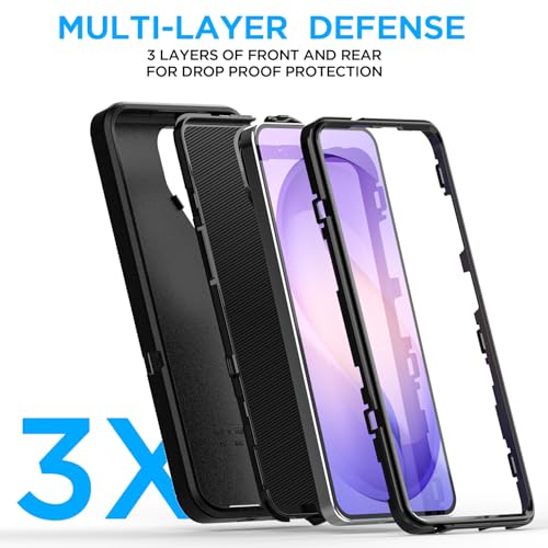 AICase for Samsung Galaxy S26 Plus(6.7"),Heavy Duty Drop Protection Full Body Rugged Shockproof/Drop Proof/Dust Proof Military Protective Tough Durable Phone Cover for Galaxy S26 Plus 2026 Black - image 5
