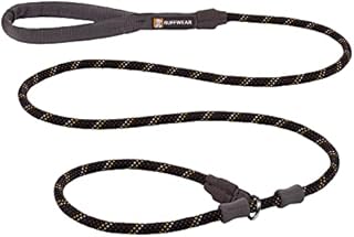 RUFFWEAR Just-a-Cinch Leash, Reflective Rope Slip Dog Lead & Collar Combination, 1.5 m (5 ft) Long, Obsidian Black