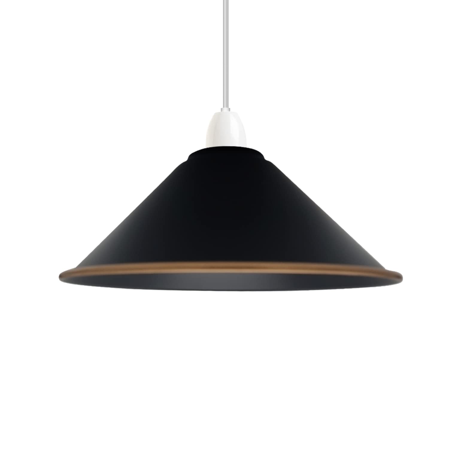 Metal Lamp Shade, 22cm Easy-Fit Ceiling Light Shade, Non-Electrical Pendant Lampshades for Ceiling Lights, Lamp Shades for Table Lamps, Floor Lamps, Living Room, Bedroom