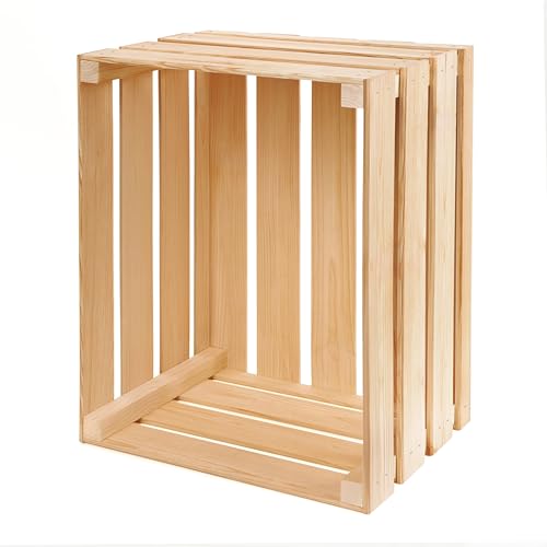PINEEA Cassetta Legno Vintage 50x40x30cm