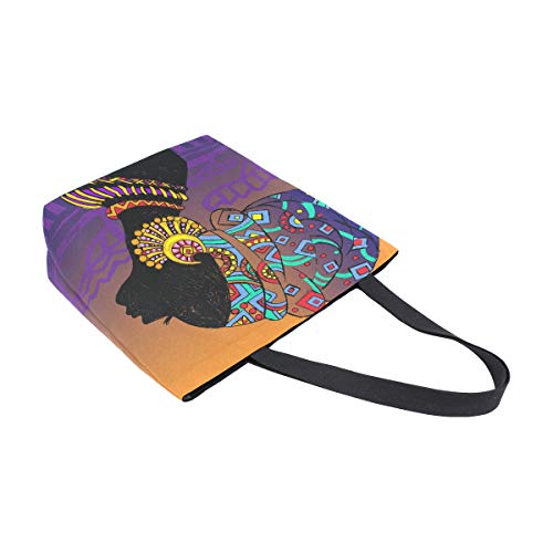Woman Tote Bag African American Women Shoulder Handbag for Work Travel Business Beach Shopping4