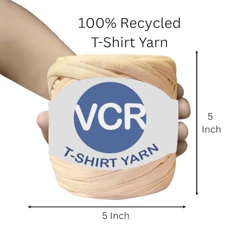 Image of VCR Sea Green Big T-Shirt Yarn, 100 Meters Length, Recycled & Fashionable Craft Yarn, Pack of 1, Suitable for Crochet, Knitting & DIY Bags, Baskets, Cushions & Home Decor Projects