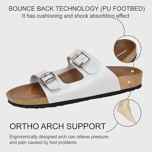 Image of Centrino Women's Berkin-Style Slip-On Sandals | Open Toe Design | Soft PU Footbed | Lightweight & Comfortable | Arch Support | On-Grip Sole | Casual Outdoor Wear (9226)
