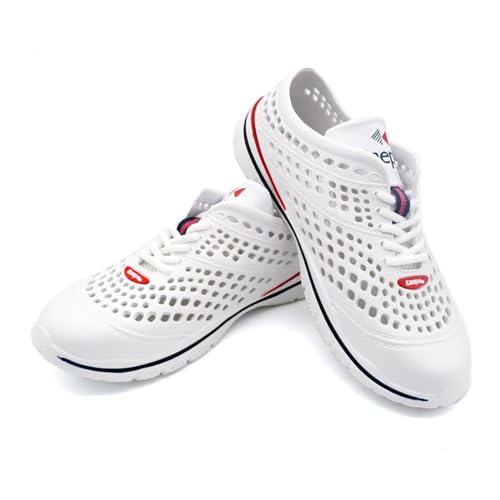 Kaepa �P�C�p �X�j�[�J�[���C�N EVA�T���_�� �E�H�[�^�[�h���C�� �A�N�A �}���� �y�� �ʋC �r�[�` �C �v�[�� ���W���[ �A�E�g�h�A �L�����v �����Y �z���C�g×�l�C�r�[ WHITE×NAVY S(25.0cm)