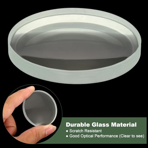 YOKIVE 2 Stück Bikonkave Linsen Klare Glas Optische Linsen | Für Teleskope Ideal Für Fotografie Optische Instrumente (Klar 150mm Brennweite)