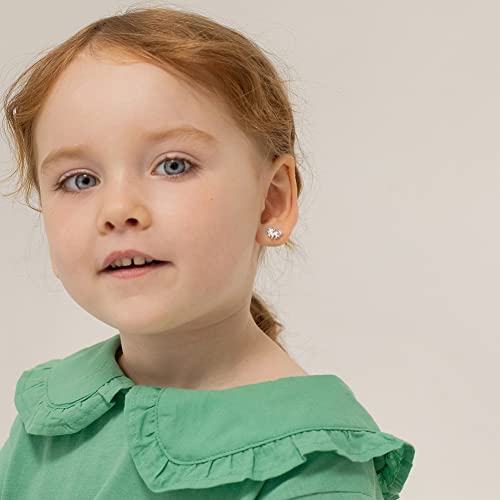 925 Sterling Silver Multicolor Enamel Rainbow Unicorn Stud Earrings for Little Girls and Preteens - Dress Up Unicorn Stud Earrings - Birthday Jewelry Gifts2