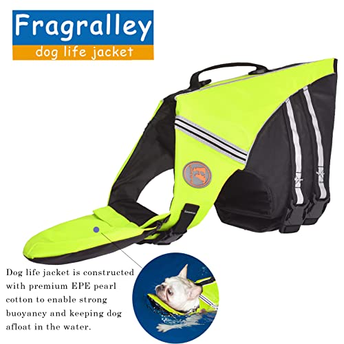 French Bulldog Life Jacket - Professional Dog Safety Vests For Swimming, Superior Buoyancy & Rescue Handle (Chest Girth: 17"-30" Weight: 17-28Lb) (Green) #TOP1