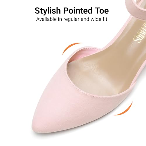 Image of DREAM PAIRS ANNEE Pointed Toe Low Chunky Heels Pump Shoes