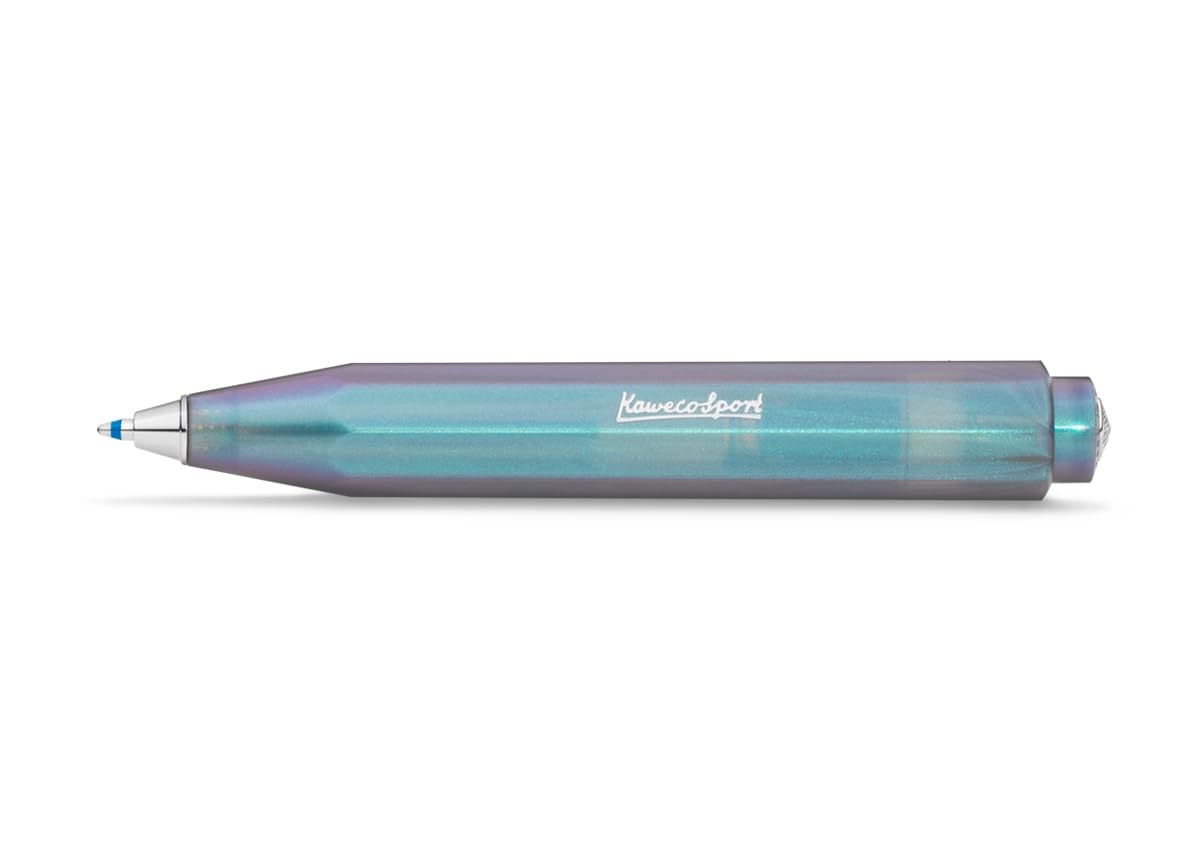 Kaweco LUNAR SPORT Ball Pen Shadow Blue I Retractable Ballpoint Pen in Shimmering Design with Standard D1 Refills I Exclusive Ball Pen 10.7 cm