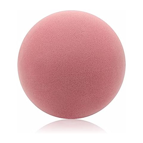 BUHOET 7-Inch Uncoated High Density Foam Ball-for Over 3 Years Old Kids Foam Sports Balls-Soft and Bouncy, Lightweight and Easy to Grasp Foam Silent Balls are Safe for Younger Children(Rose Purple) Cover