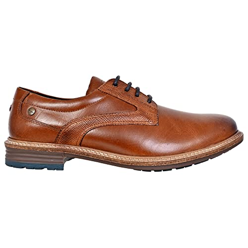 Image of Hx London Men's Leather Lace-Up Derby Uniform Dress Shoes