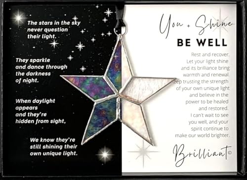 Handmade Iridescent Stained Glass Star