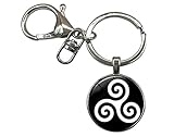 joyeria celta plata Tamaño: 9 x 3 cm Llavero, joyeria Bolsa símbolo Triskel Espirales Céltico, Acero