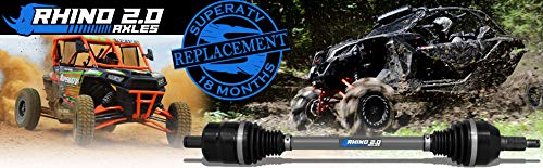 Superatv Heavy Duty Rhino 2.0 Stock Length Front Axle (Pair) For 2014+ Polaris Rzr Xp 1000 / Xp 4 1000 (See Fitment) | Replaces Oem # 1333123/1333283 / 1333420/1334308 | Made With Chromoly Steel #TOP6